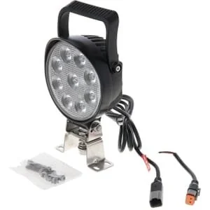 Kramp - LA10620 - Arbeitsleuchte LED, 54W, 5100lm, Rund, 12/, Durchmesser 133x75mm, Deutsch Stecker, Flutlicht, 9LED's, Griff+Schalter