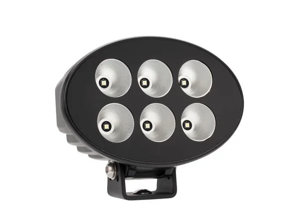 Kramp - LA10622 - Arbeitsleuchte LED, 36W, 3500lm, oval, 12/, Mm, Flutlicht, 6LED's, Black Series