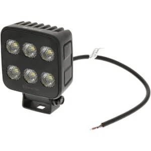 Kramp - LA10830 - Arbeitsleuchte LED, 60W, 6600lm, Quadratisch, 12/, Weiß, Deutsch Stecker, Breites Flutlicht, 12LED's