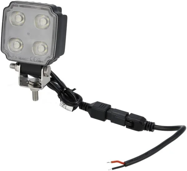Kramp - LA10905 - Arbeitsleuchte LED, 20W, 3000lm, quadratisch, weiß, mm, Deutsch 2-Pin, Flutlicht