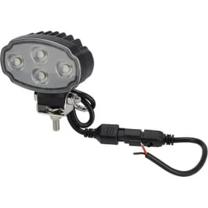 Kramp - LA10906 - Arbeitsleuchte LED, 20W, 3000lm, oval, weiß, mm, Deutsch 2-Pin, Flutlicht