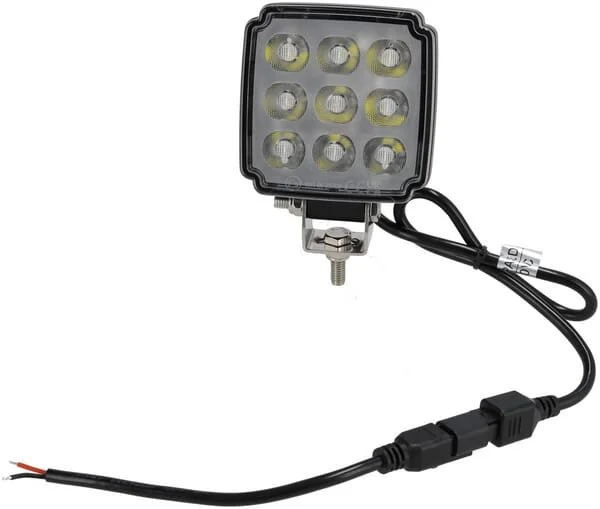 Kramp - LA10908 - Arbeitsleuchte LED, 27W, 3420lm, Quadratisch, Weiß, Mm, Deutsch 2-Pin, Flutlicht