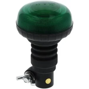Kramp - LA20092G - Rundumleuchte LED, Flaches Profil, 15W, Grün, Flexible Stangenhalterung, x138mm