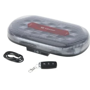 Kramp - LA20160 - Mini LED-Lichtleiste Wiederaufladbar, Mit Fernbedienung, Gelb, Magnetisch, MM, 48 Hochleistungs-LEDs