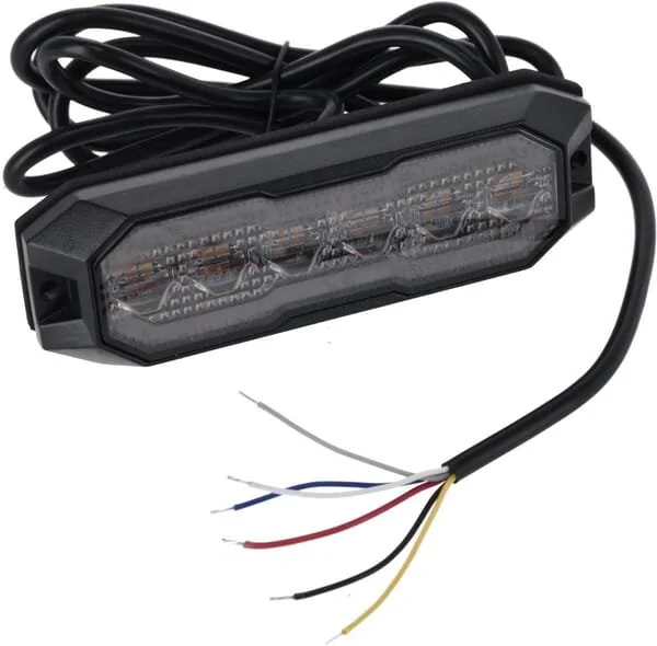 Kramp - LA20162 - Blinkende Warnleuchte / Heckpositionsleuchte LED, Rechteckig, 12/, Orange/Rot, 12/42 LEDs