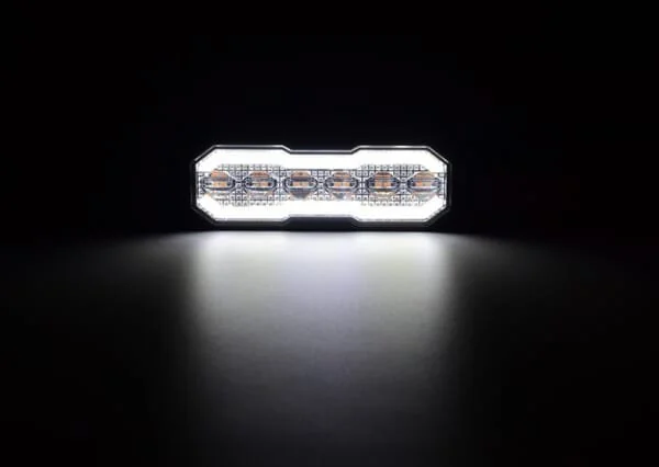 Kramp - LA20165 - Blinkende Warnleuchte / Frontpositionsleuchte LED, Rechteckig, 12/, Orange/Weiß, 12/42 LEDs