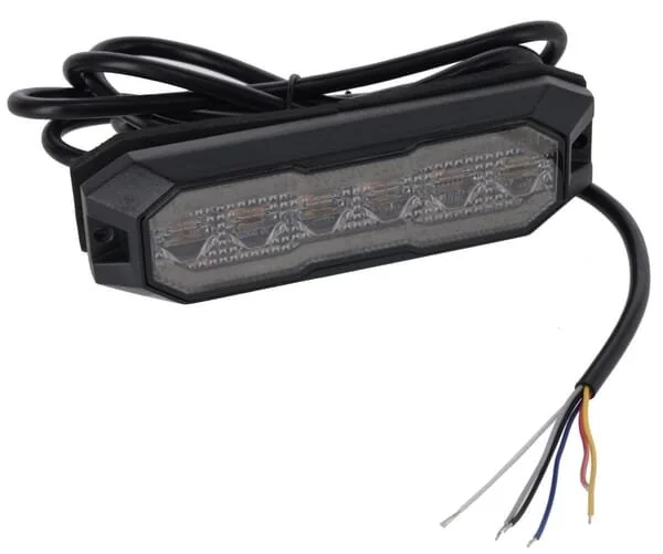 Kramp - LA20165 - Blinkende Warnleuchte / Frontpositionsleuchte LED, Rechteckig, 12/, Orange/Weiß, 12/42 LEDs