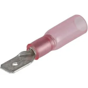 Kramp - LA901003 - Schrumpf-Flachstecker, rot, 0.5-1mm², 6.3x4.8mm