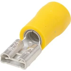 Kramp - LA9020CKR - Flachsteckerhülse, Gelb, 4-6mm² 6.3x0.8mm (50x)