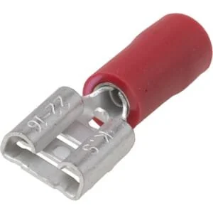 Kramp - LA9075CKR - Flachsteckerhülse, Rot, 0.5-1mm² 6.3x0.8mm (100x)