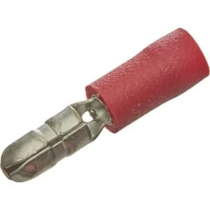 Kramp - LA9090CKR - Rundstecker Stecker, Rot, 0.5-1mm² (100x)