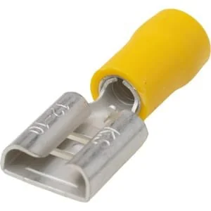 Kramp - LA9245CKR - Flachsteckerhülse, Gelb, 4-6mm² 9.4x1.2mm (50x)