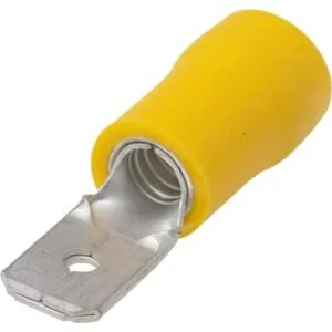 Kramp - LA9320CKR - Flachstecker, Gelb, 4-6mm² 6.3x0.8mm (50x)