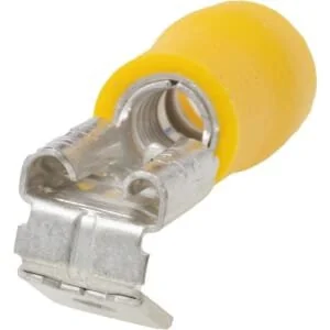 Kramp - LA9355CKR - Flachstecker Piggy Back, Buchse/Stecker Gelb, 4-6mm² 6.4x0.8mm (50x)