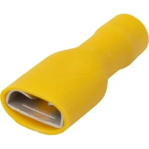 Kramp - LA9375CKR - Flachsteckerhülse, Gelb, 4-6mm² 9.4x1.2mm (50x)