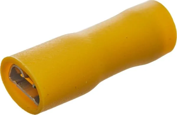 Kramp - LA9380CKR - Flachsteckerhülse, Gelb, 4-6mm² 6.4x0.8mm (50x)
