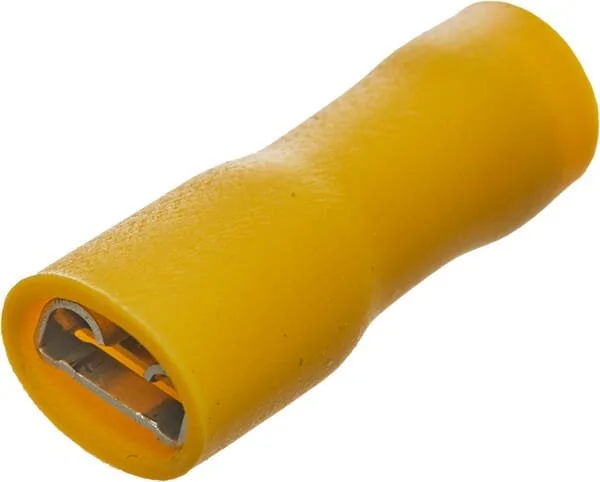 Kramp - LA9380CKR - Flachsteckerhülse, Gelb, 4-6mm² 6.4x0.8mm (50x)