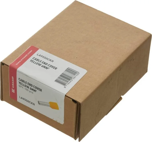 Kramp - LA9550CKR - Kabelendkappe gelb, 6mm² (100x)