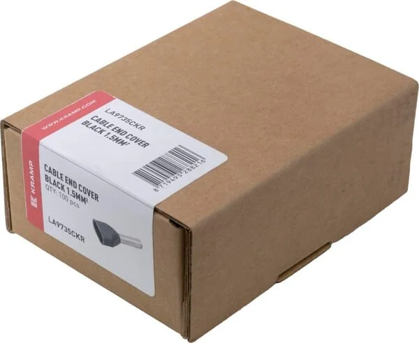 Kramp - LA9735CKR - Kabelendhülse Schwarz, 1.5mm² (100x)