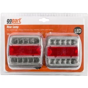 Kramp - LA99200SKR - Rücklichtsatz LED, Viereckig, Bayonet 5-Pin