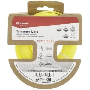Kramp - NL3315EFKR - Trimmerfaden Durchmesser 3.3x15m, Rund, Gelb, Efficiency