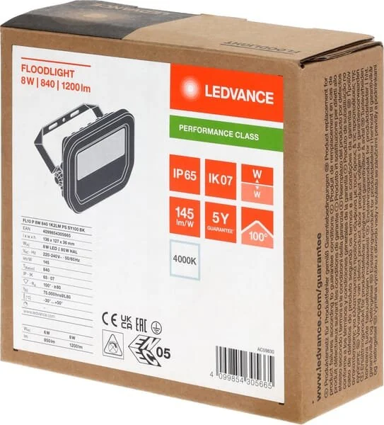 Ledvance - LVFL10840B65G4 - Flutlicht 8W 4000K