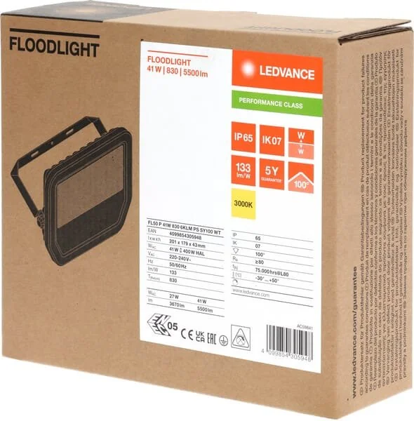 Ledvance - LVFL50830W65G4 - Flutlicht 41W 3000K Weiß