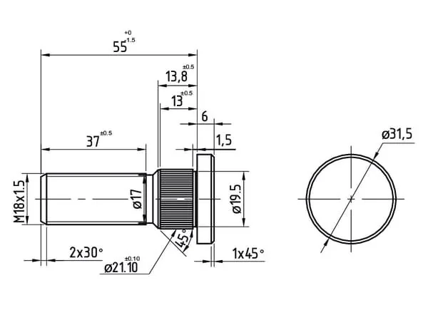 New Holland - 3399467R1N - Radschraube CNH