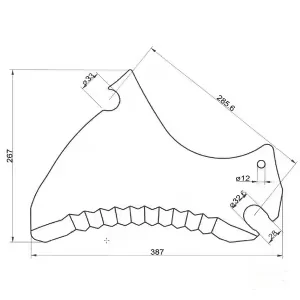 Non Original - 434147N - Silagewagenmesser, Torro