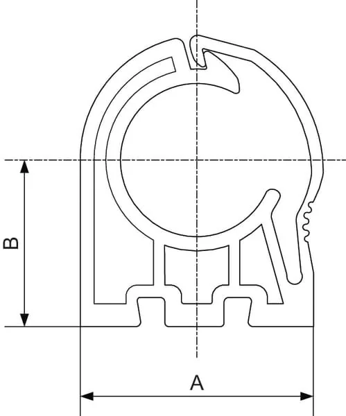 Prevost - PPS1CI40 - Aluminiumrohrschelle