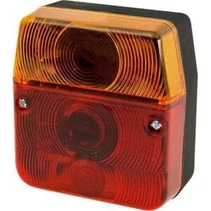 Promot - 1400680200 - Rücklicht Viereckig, 12/, Gelb/Rot, Anschraubbar, 110x102mm