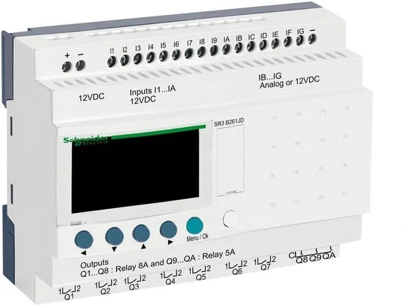 Schneider Electric - SR3B261JD - Smart Relais, 12VDC, 16I, 10O, Zelio Logic