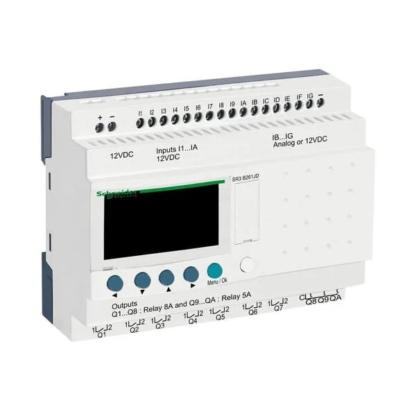 Schneider Electric - SR3B261JD - Smart Relais, 12VDC, 16I, 10O, Zelio Logic