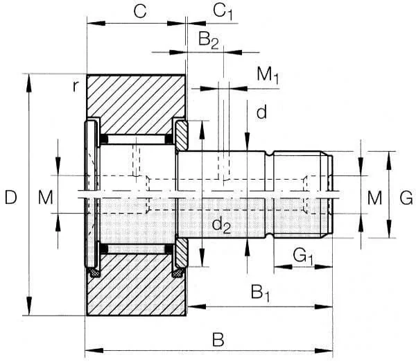 SKF - KR22XB - Stehbolzen-Laufrolle