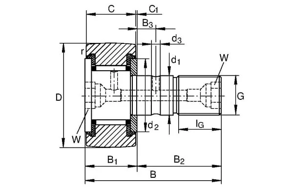 SKF - KR52PPA - Stehbolzen-Laufrolle
