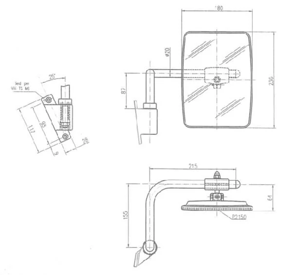 Smat Nord - 6451001 - Spiegel mit Arm Links