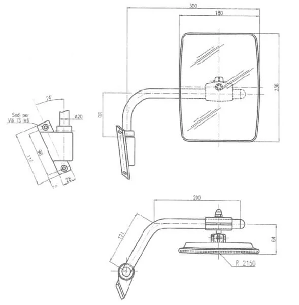 Smat Nord - 6476000 - Spiegel mit Arm Rechts