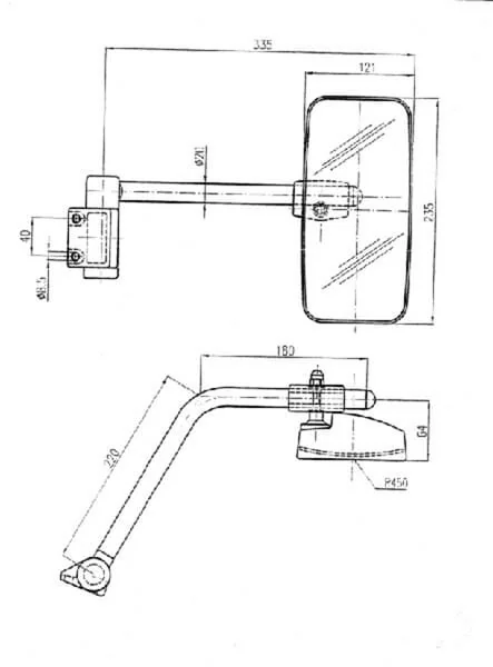 Smat Nord - 6728000 - Spiegel mit Arm Rechts