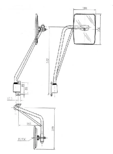 Smat Nord - 6733000 - Spiegel mit Arm Rechts