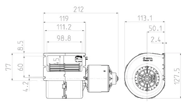 SPAL - 30003118 - Einzelgebläse, 008-B45-02D GR RPA3 VCB