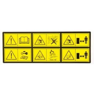 Stiga - 1143623651 - Sicherheitsetikett 6 Piktogramme