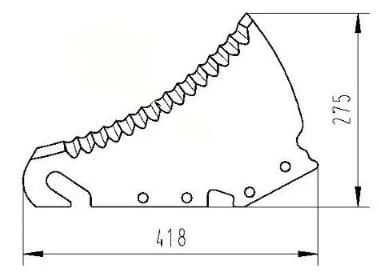 Strautmann - 41517501 - Silagewagenmesser, Kurz
