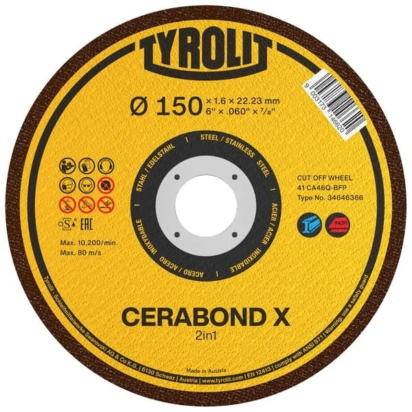 Tyrolit - 34690817 - Schneidscheibe Cerabond-X 125x1.0