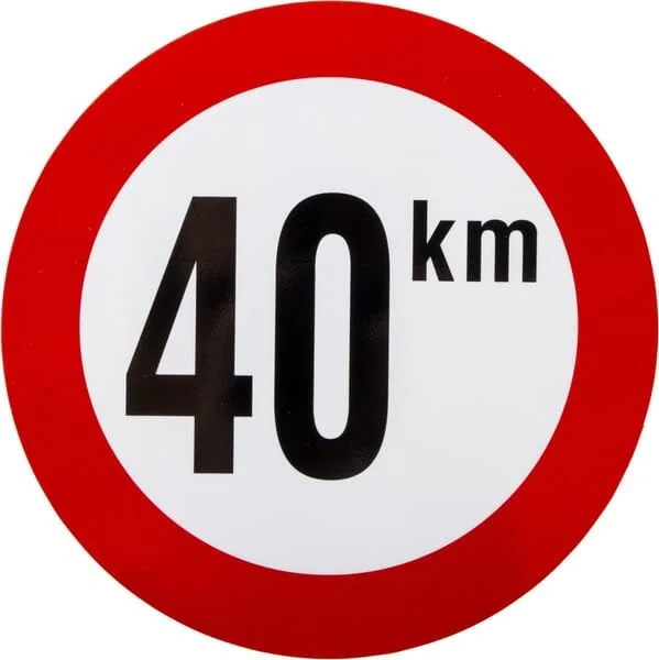Unbranded - BK40 - Schild 40km PVC