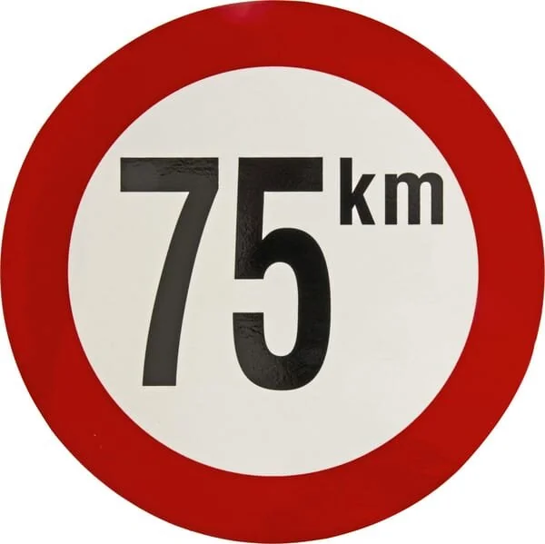 Unbranded - BK75 - Schild 75km PVC