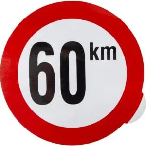 Unbranded - WB6001 - Aufkleber Verbotsschild Geschwindigkeitsbegrenzung: 60km/h
