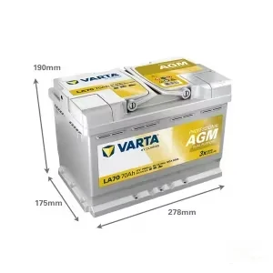 Varta - 840070076 - Batterie 760A LA70 professioneller Doppelzweck AGM