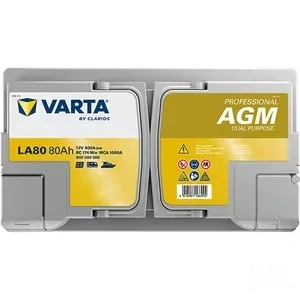 Varta - 840080080 - Batterie 800A LA80 professioneller Doppelzweck AGM