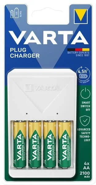 VARTA Consumer Batteries - 57657 - Batterieladegerät Plug Charge