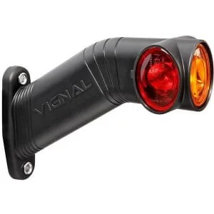 Vignal - D14426 - Markierungsleuchte RH LED, Rund, 12/, Weiß/Rot/Gelb, Anschraubbar, 178x48xAMP SuperSeal 2-Pin